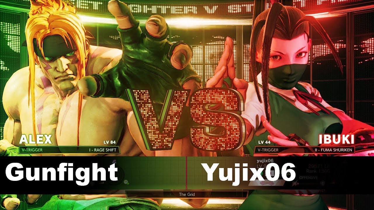 SFV/SF5 AE Gunfight (Alex) vs Yujix06 (Ibuki) Ranked Match set