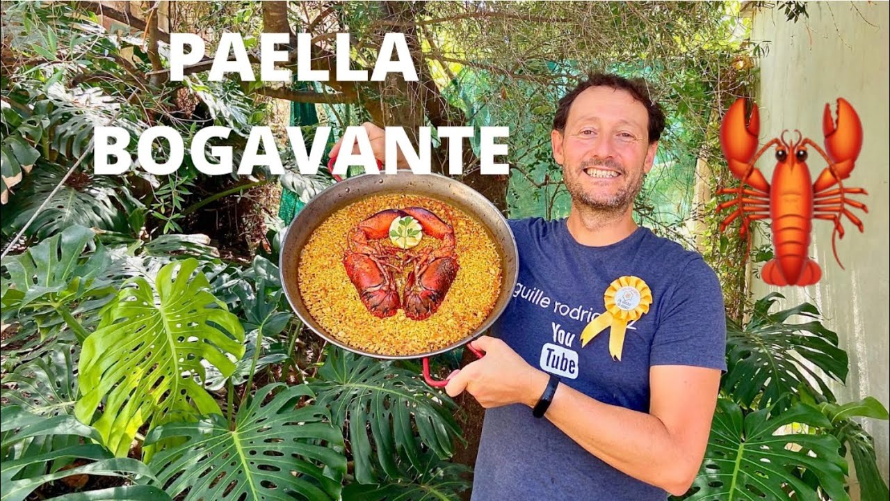 Paella de BOGAVANTE/LANGOSTA , arroz seco de marisco ,LOBSTER RICE - GUILLE RODRIGUEZ