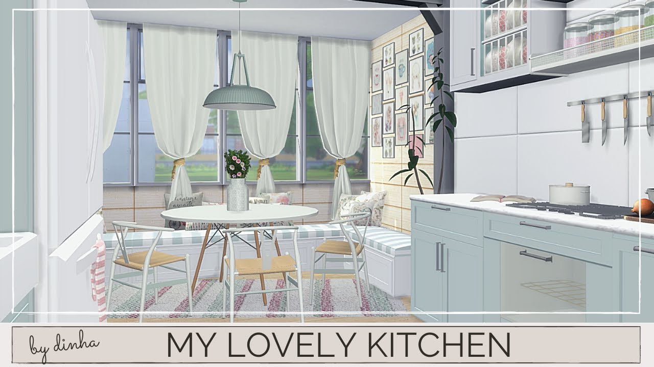 MY LOVELY KITCHEN + DOWNLOAD + TOUR + CC CREATORS | The Sims 4 | - YouTube