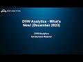 DVW Analytics - What's New! (December 2023)