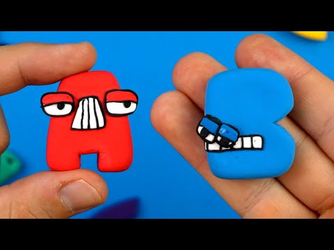 MAKING ALPHABET LORE A, B 🔥❤️ with Clay Tutorial ❤️‍🔥
