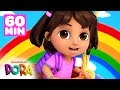 Dora Flies on a Hot Air Balloon &amp; More Bravest Rescues for 60 Minutes! | Dora &amp; Friends