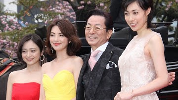 水谷豊、美女3人と馬車で登場「いっぺんに結婚した気分」映画「王妃の館」完成披露イベント1　#Yutaka Mizutani　#Rena Tanaka