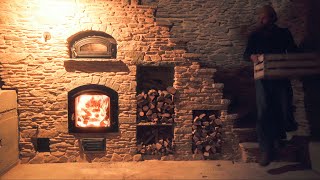 Masonry Stove and Stone Stairway | Complete Build