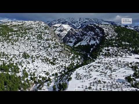 Μαγευτικές εικόνες από ψηλά από τη χιονισμένη Εύβοια - Όρος Δίρφυς