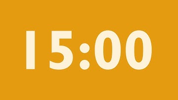 15-Minute Countdown Timer | Gamboge × Bleach White