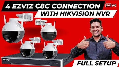 4 Ezviz C8C Wifi Camera Connection with Hikvision NVR Full setup | EZVIZ wifi cctv camera setup