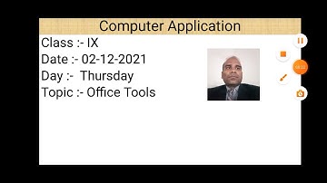 Class IX Computer Application 02 12 2021 By Mr  Praveen SIngh