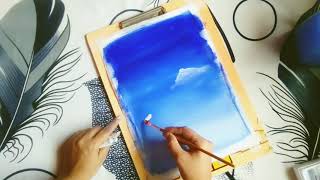 How to paint simple clouds for beginners| full tutorials | acrylic
painting|