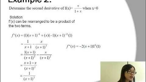 Lecture 3.1. Higher-Order Derivatives, Velocity, and Acceleration
