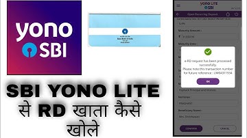 SBI YONO LITE RD ACCOUNT OPEN ONLINE MOBILE APP! BY TECHNICAL_PRASHANT