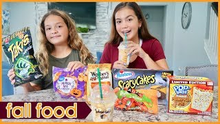 TESTING VIRAL PUMPKIN SPICE / HALLOWEEN / FALL FOOD | SISTER FOREVER