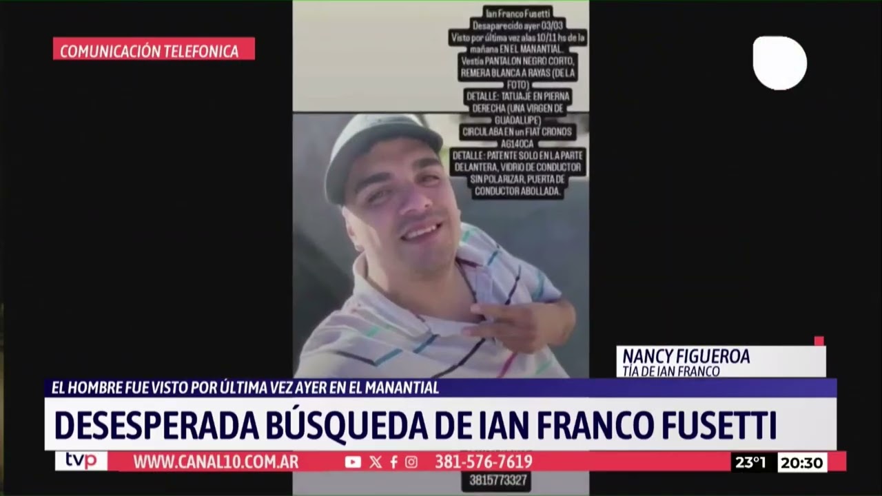 Desesperada búsqueda de Ian Franco Fusetti: 36 horas sin noticias en Tucumán
