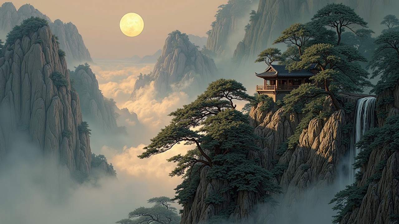 Спокойные Горы, Мелодия Гучжэна и Умиротворяющие Звуки Природы
