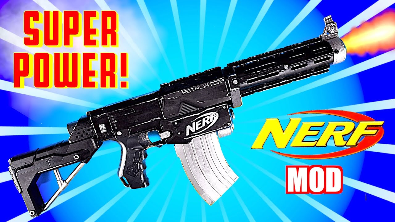 SUPER POWERFUL Nerf Retaliator Modification - MOD GUIDE - YouTube