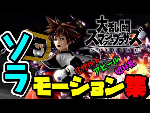【スマブラSP】ソラ　アピール・最後の切り札・勝利リザルト集【キングダムハーツ/KINGDOMHEARTS】