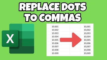 How To Replace Dots With Commas In Excel