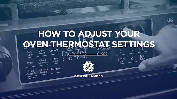 Oven Temperature Adjustment - using Settings and Options