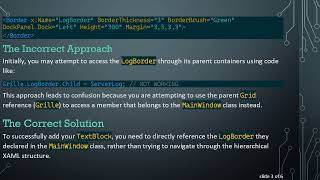 How to Add a TextBlock Inside a Border in WPF with Nested StackPanels