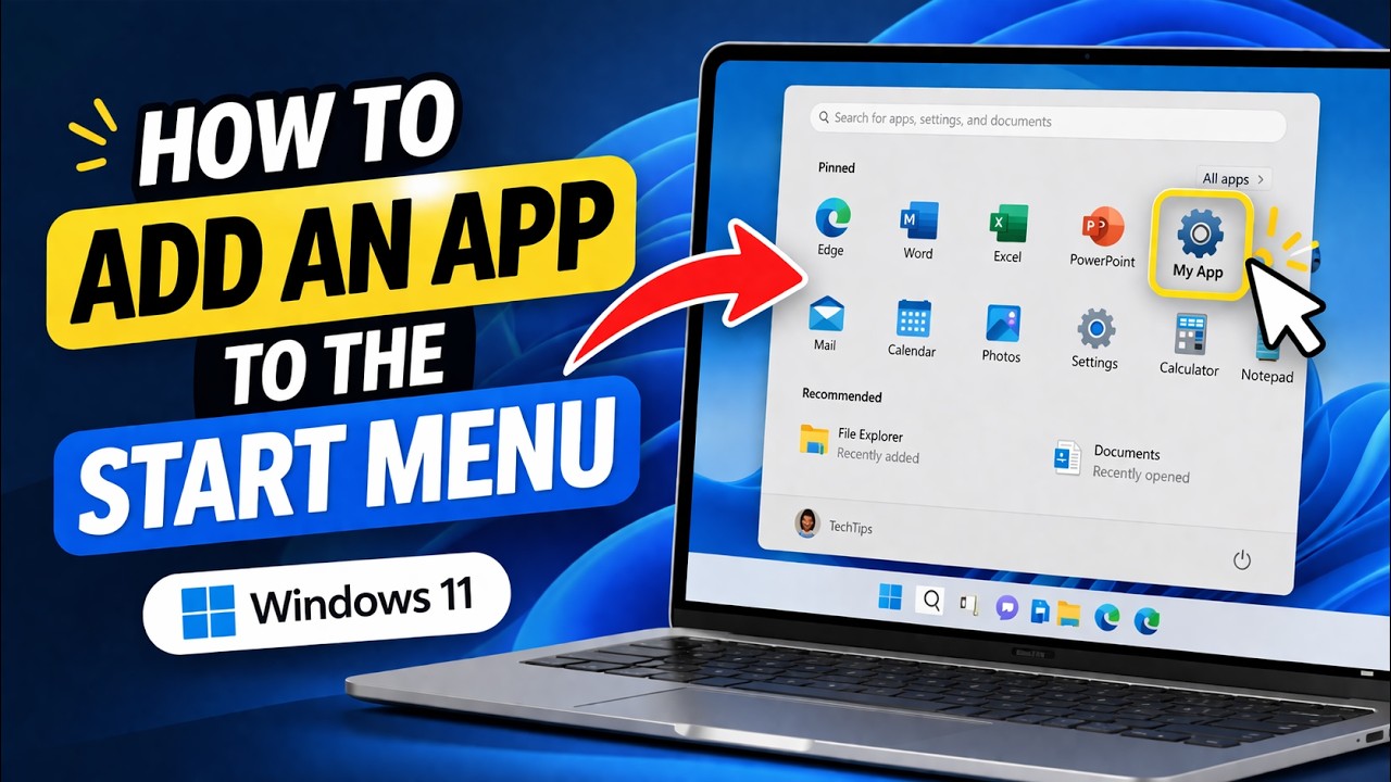 How to Add an App to the Windows 11 Start Menu | #techtips # ...
