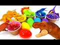 색깔 공룡알 운반 놀이 Dinosaur Toys 공룡 장난감