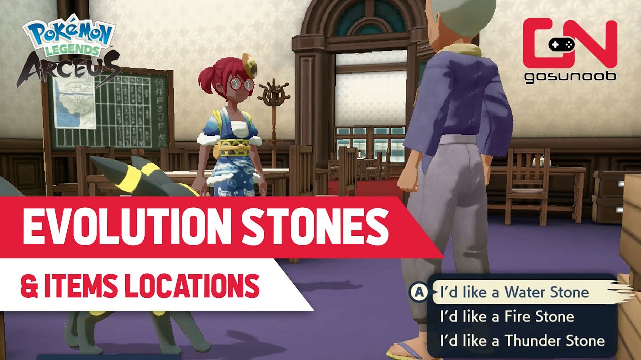 Pokemon Legends Arceus How To Get Evolution Stones \U0026 Items