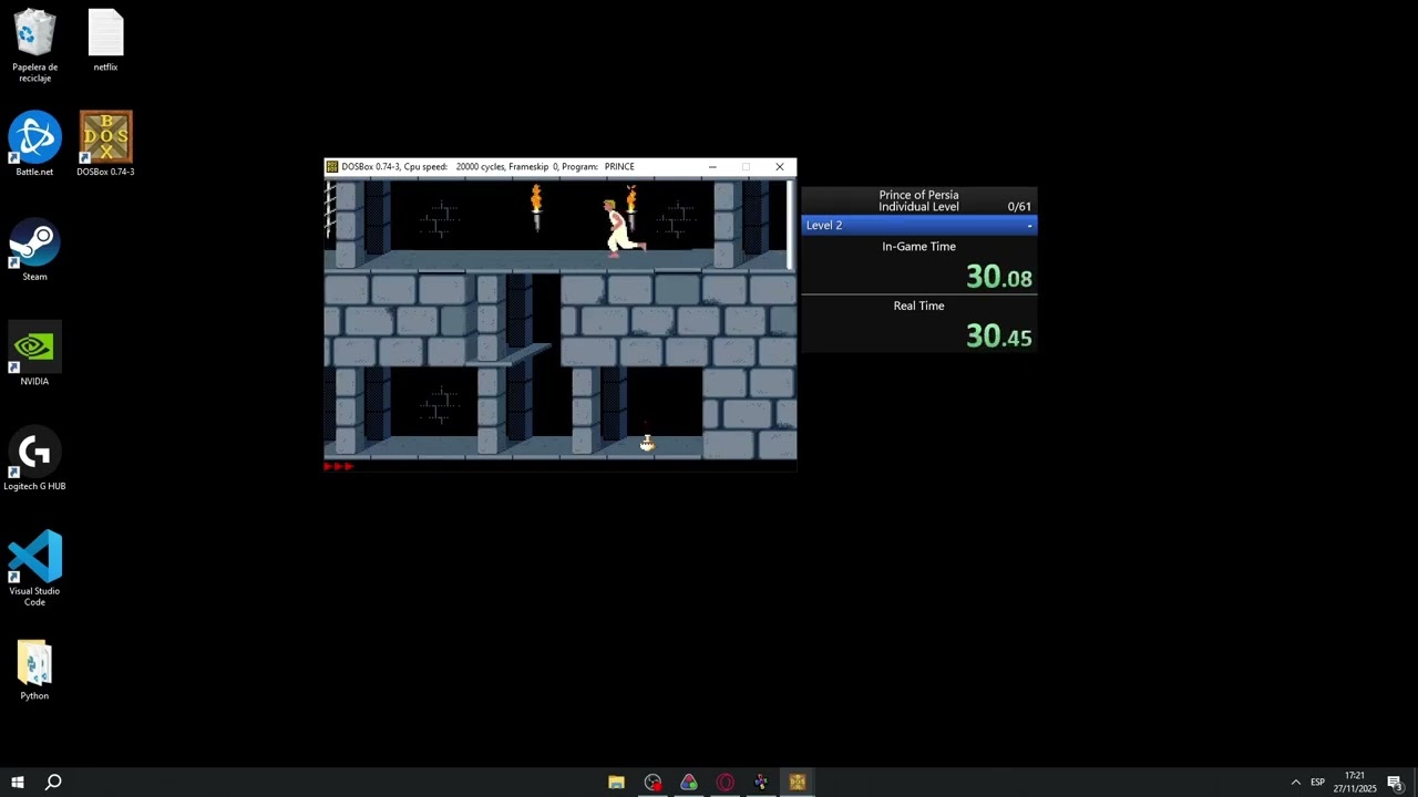 PoP1 Level 2 in 1m 18s 50ms. WR