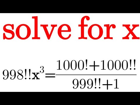 Can you solve this OLYMPIAD MATHS CHALLENGE Equation (FACTORIAL and double FACTORIAL). Be careful