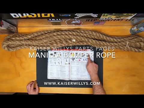 Kaiser Willys Jeep Parts - Manilla Bumper Rope