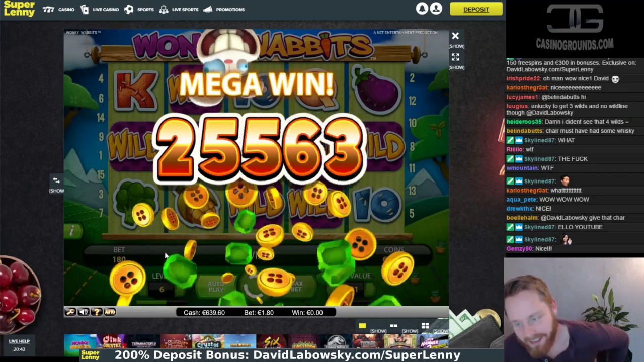 Insane hits on Wonky Wabbits! Featuring Chair