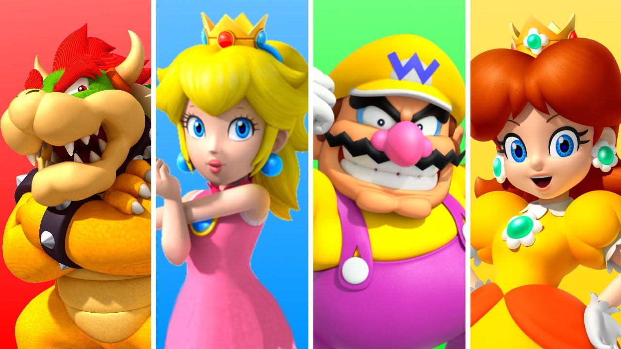 Super Mario Party Minigames - Bowser vs Peach vs Wario vs Daisy (Master CPU)