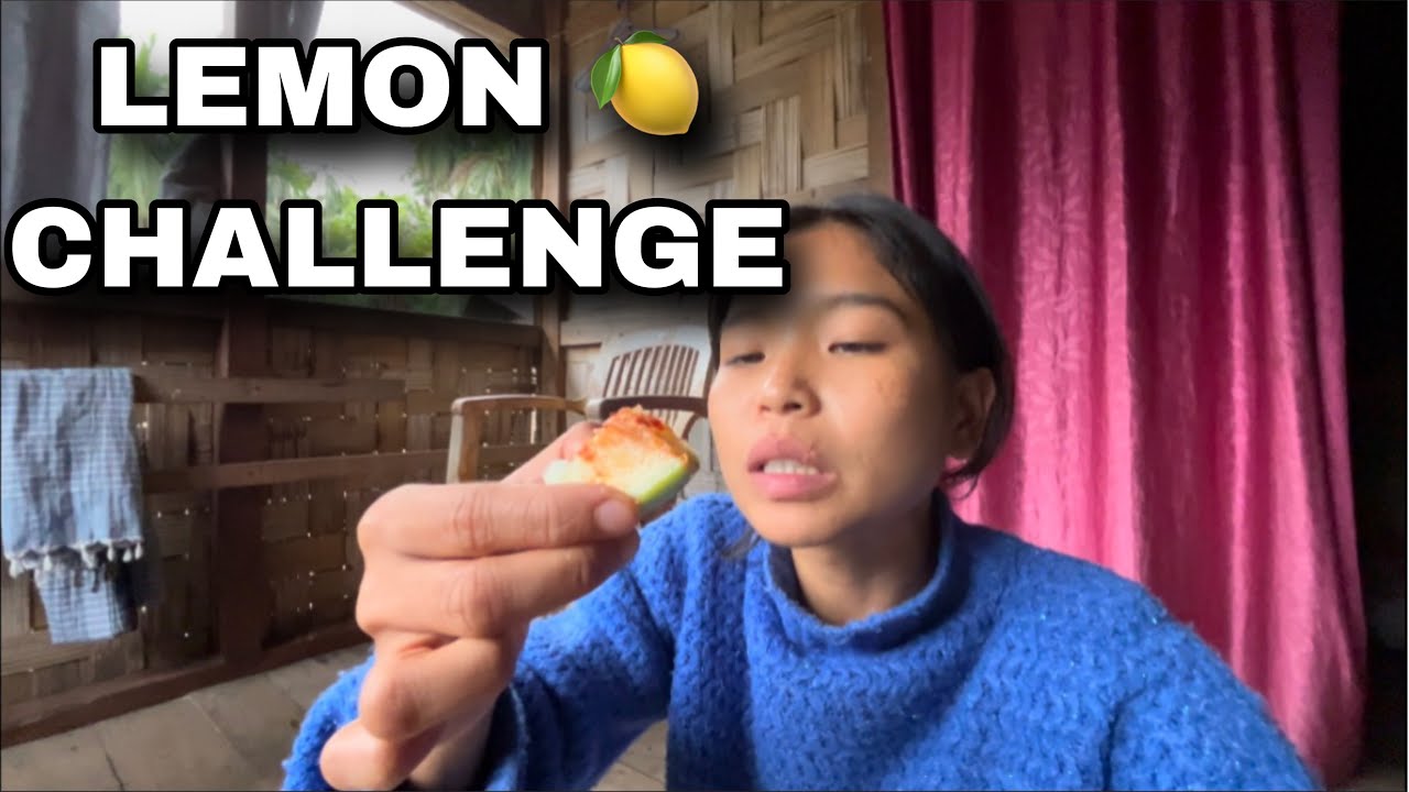 Eating Lemon 🍋 With No Expression 😶 Challenge 😂 - YouTube