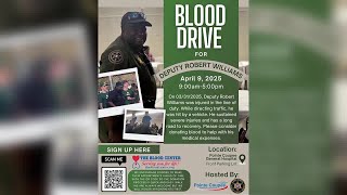 Blood drive to support deputy hit by vehicle while directing traffic