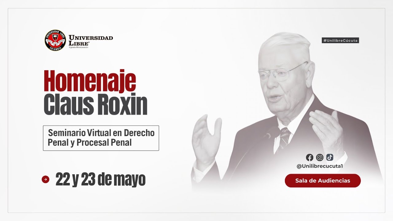#EnVivo Homenaje a Claus Roxin - YouTube