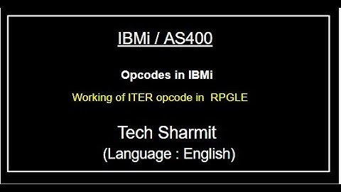 IBMi (AS400) Working of ITER opcode in rpgle | as400 tutorial for beginners |