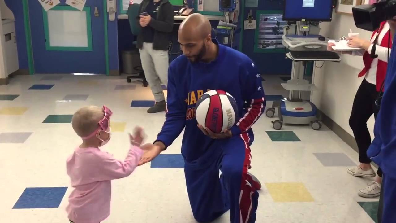 Globetrotters Make A Little Girl's Day At Texas Children's Hospital!