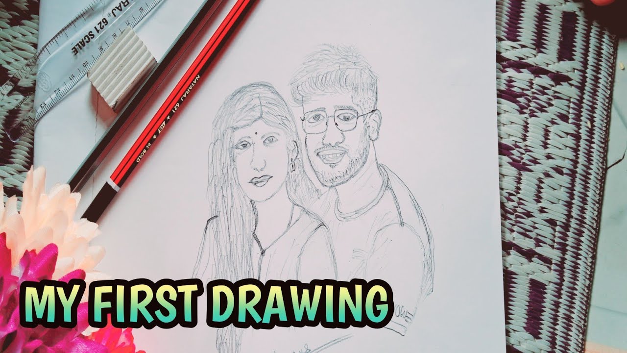 my first drawing //how to draw with pencil // - YouTube