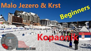 [4K] Skiing Kopaonik, Malo Jezero & Krst From Sunčana Dolina ...