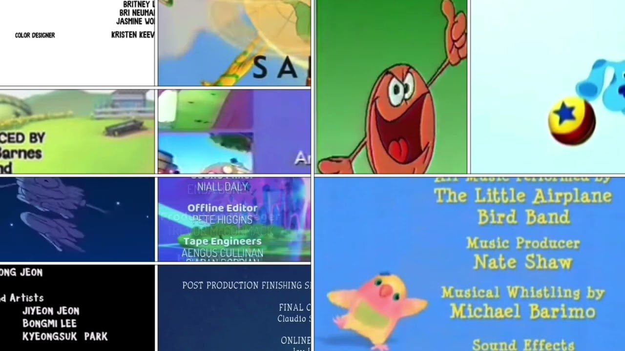 3&B, Amphibia, BF, Blue’s Clues, BB, Dan Vs, E&E, GWJ, PB&J, Rainbow Rangers, TSS, WWA Credits Remix