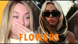 MILEY CYRUS- FLOWERS reaction