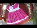 Vestido Bebe Crochet Lila y Blanco Tutorial Paso a Paso Bien Explicado