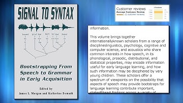 Signal to Syntax: Bootstrapping From Speech To Grammar in Early Acquisition