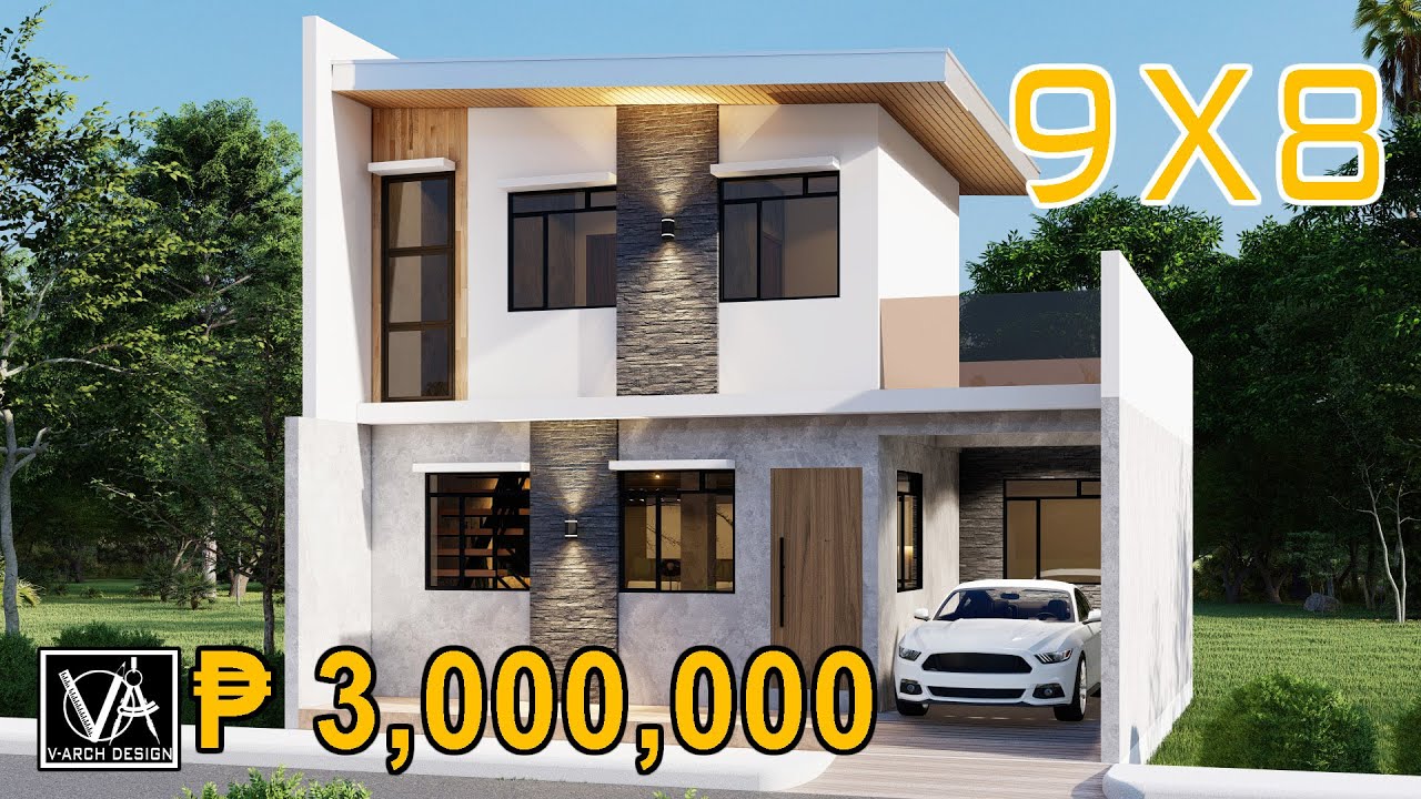 2 STOREY HOUSE DESIGN 75 SQM - INDUSTRIAL DESIGN | FLOORPLAN - YouTube