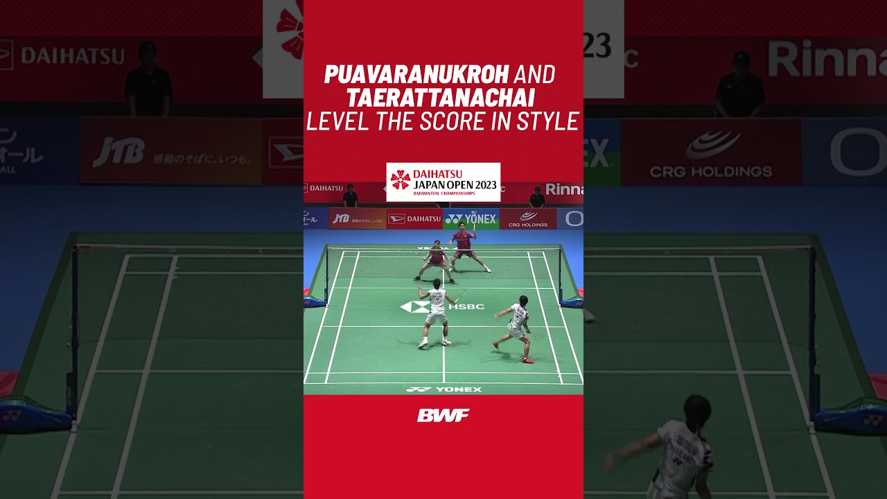 Puavaranukroh/Taerattanachai level the score in style! #shorts #badminton # BWF