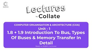 1.8 + 1.9 Introduction to Bus, Types of Buses & Memory Transfer in Detail | COA | Unit - 1 | IPU