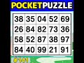 【Pocket Puzzle】 Perfect for daily brain exercises! 《Number Search|Brain training》 #141