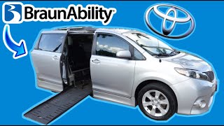 TOYOTA SIENNA RAMP VAN FOR SALE BRAUNABILITY AUTOMATIC SIDE HANDICAP