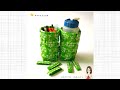 环保笔筒和水瓶袋（无洞篮子做法） Eco Stationary & Tumbler Holder