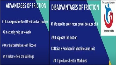 Advantages and Disadvantages of Friction.