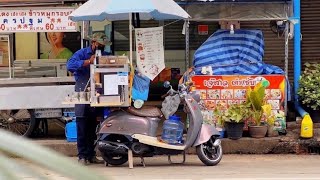 ASMR Cafe Vlog Mini Coffee Shop Vintage Vespa Kopi Carts Relaxing Slow Bar Tasty Inside Street Food